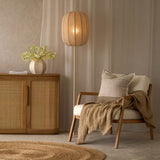 Nysse Fabric Armchair | Oak Frame - Panna Cotta - Originals Furniture