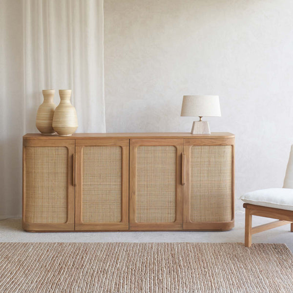 Kardan Table Lamp | Medium - Travertine