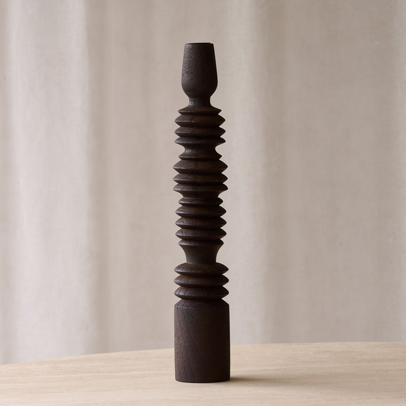 Afife Candlestick | Dark Brown