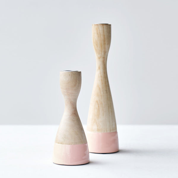 Bodie Candlestick | Pink Small (20.5cm)