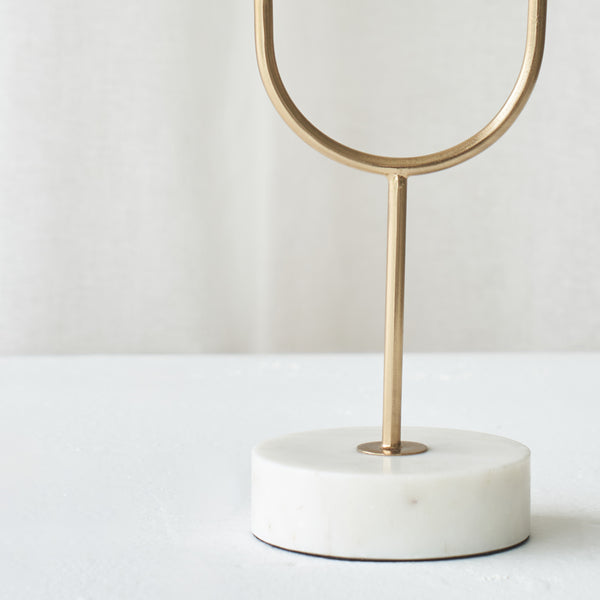 Florike Candle Holder | White Gold
