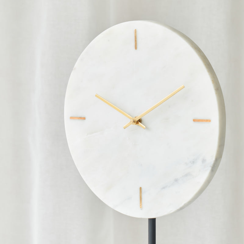 Moreno Clock | Marble White