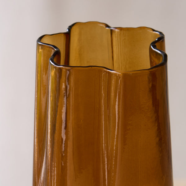 Murada Glass Vase | Brown