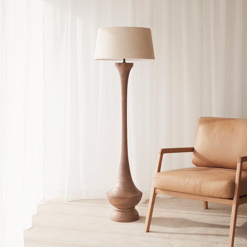 Dark brown floor hot sale lamp