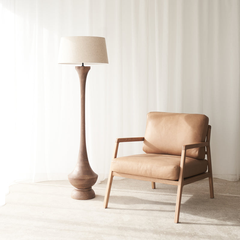 Dark brown floor hot sale lamp