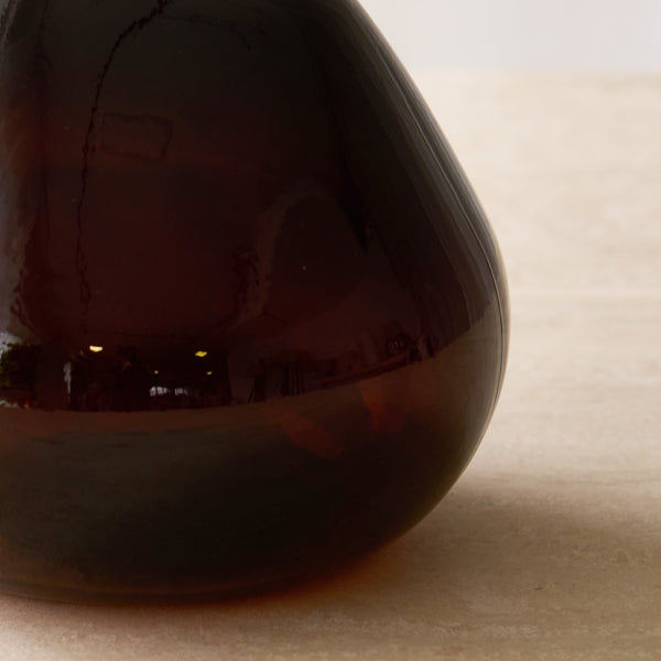 Selores Glass Vase | Shiny Dark Brown