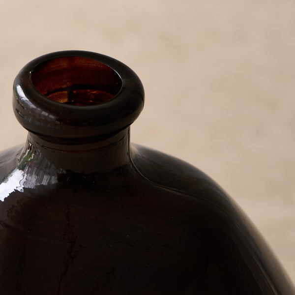 Selores Glass Vase | Shiny Dark Brown
