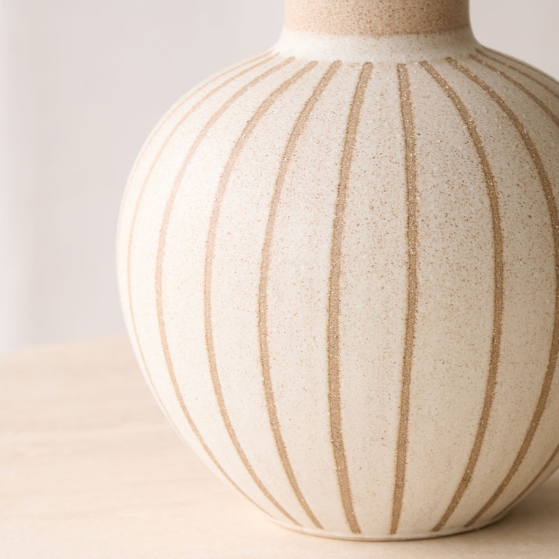 Ulloa Ceramic Vase | Matt Sand and Brown