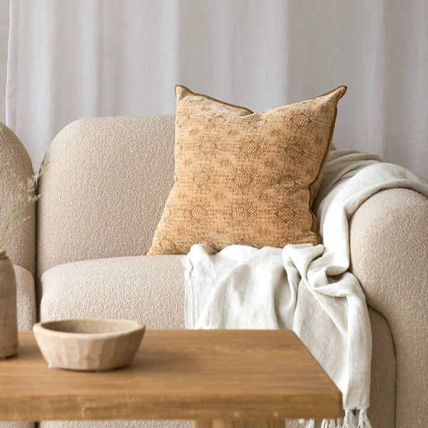 Jacquard Cushion | Stone Washed Kilim - Terracotta (50 x 50cm) - Originals Furniture