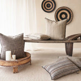 Cushion Bivouac Striped | Ardoise (60 x 40cm)