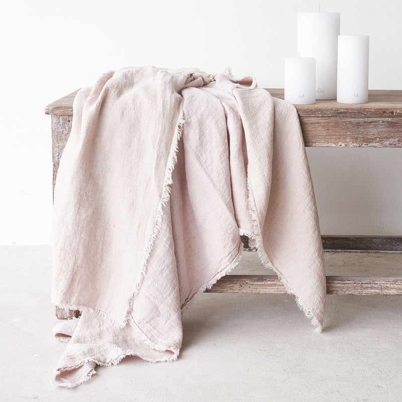 Throw VV Linen | Nude
