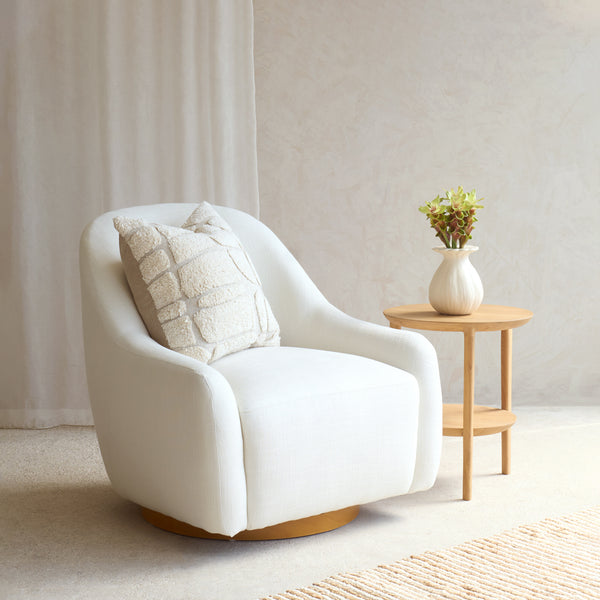 Belize Fabric Armchair | Ivory (77cm)