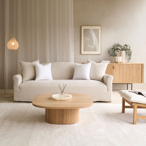 Cascina Fabric Sofa | Natural (230cm) - Originals Furniture
