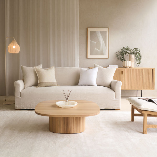 Cascina Fabric Sofa | Natural (230cm) - Originals Furniture