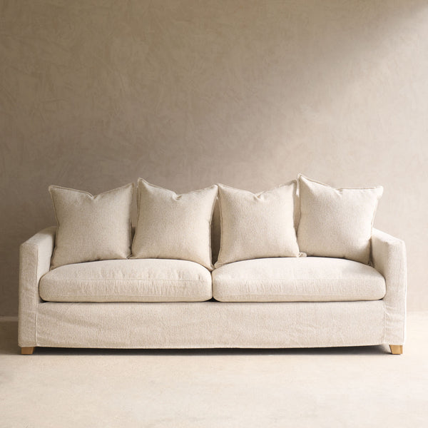 Charlie Fabric Sofa | 3 Seater - Alabaster (230cm)