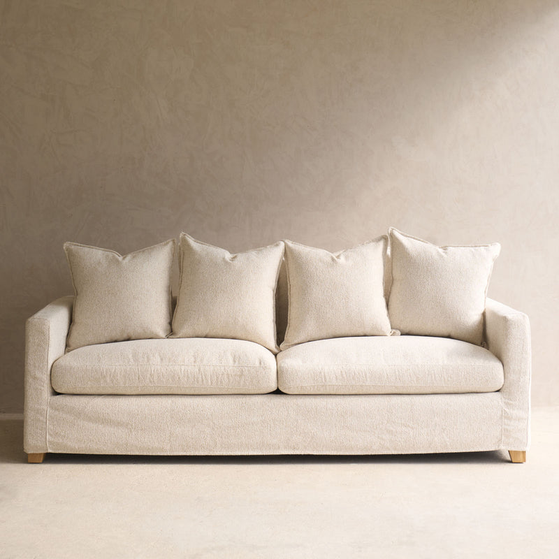 Charlie Fabric Sofa | 3 Seater - Alabaster (230cm)