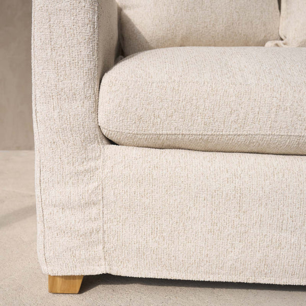 Charlie Fabric Sofa | 3 Seater - Alabaster (230cm)