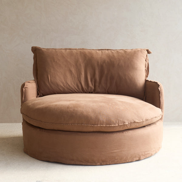 Cocola Swivel Lounge Chair | Mocha