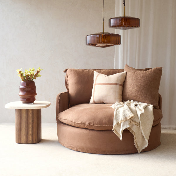 Cocola Swivel Lounge Chair | Mocha