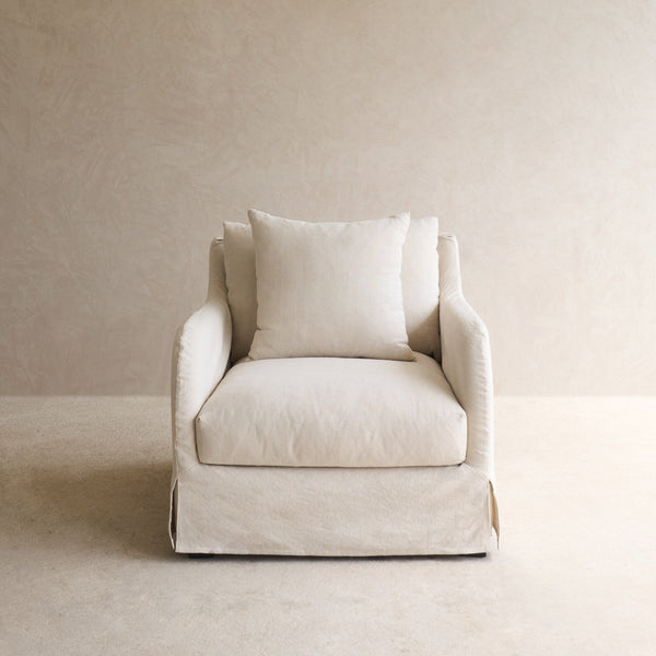 Corte Fabric Armchair | Ecru (87cm)