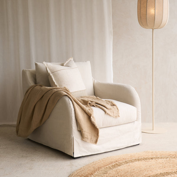 Corte Fabric Armchair | Ecru (87cm)