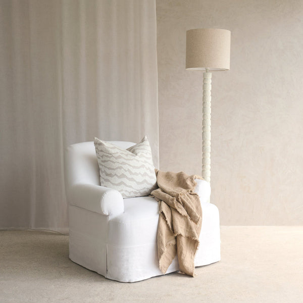 Lucca Fabric Armchair | Snow (94cm)