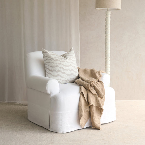 Lucca Fabric Armchair | Snow (94cm)