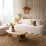 Lucca Fabric Sofa | Snow (214cm)