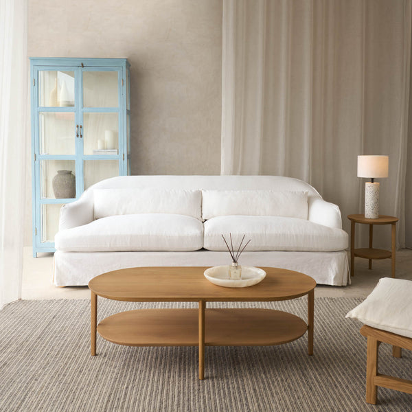 Trevi Fabric Sofa | Snow (230cm)