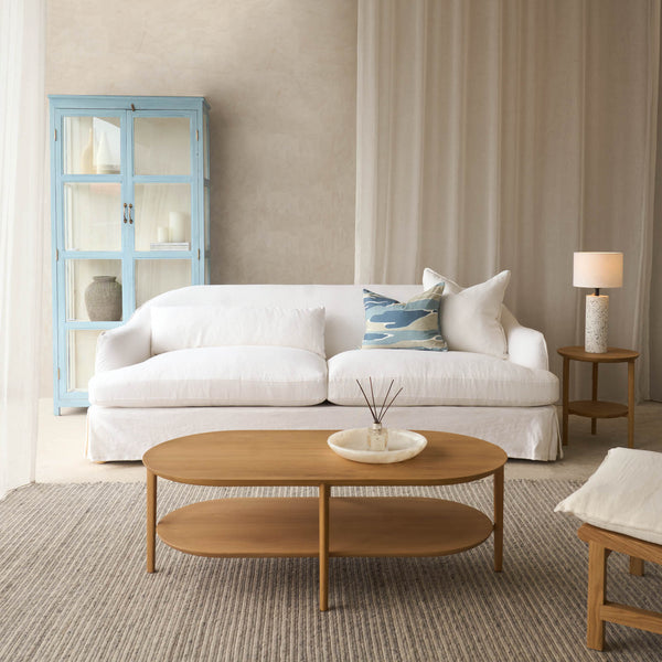 Trevi Fabric Sofa | Snow (230cm)