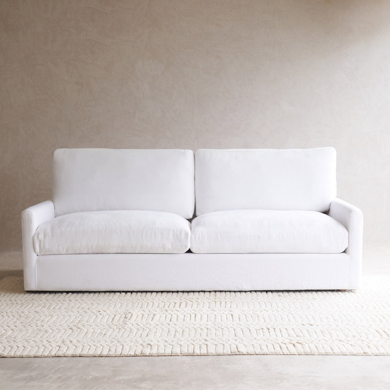 Bondi Fabric Sofa | 3 Seater - Snow (235cm)