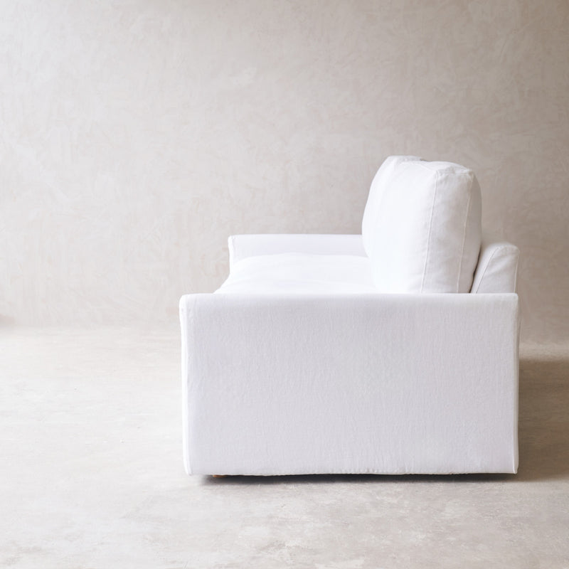 Bondi Fabric Sofa | 3 Seater - Snow (235cm)