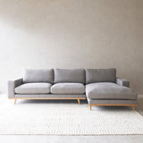 James L Shape Fabric Sofa | Slate (290cm)