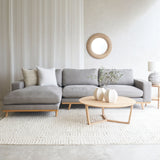 James L Shape Fabric Sofa | Slate (290cm)