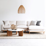 James L shape fabric sofa in oatmeal - Originals Furniture Singapore