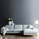 James L shape fabric sofa in sky - Originals Furniture Singapore