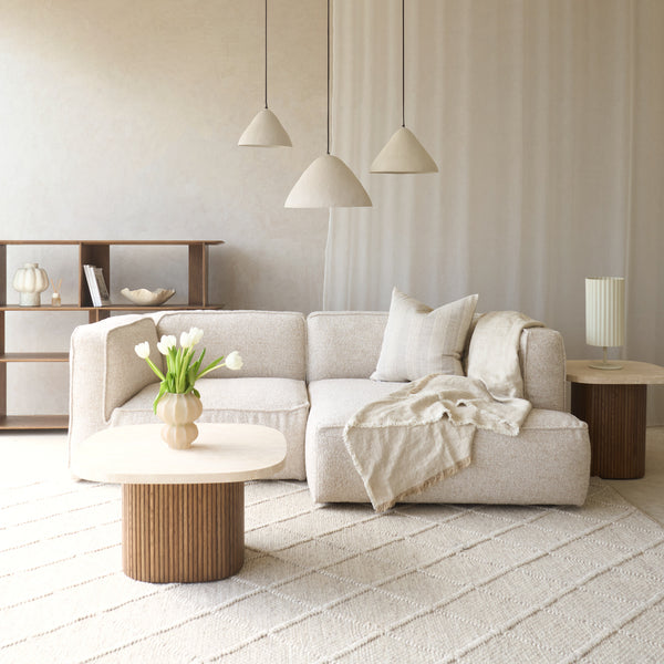 Fudge Modular L Shape Sofa | Porridge (217cm) - Originals Furniture