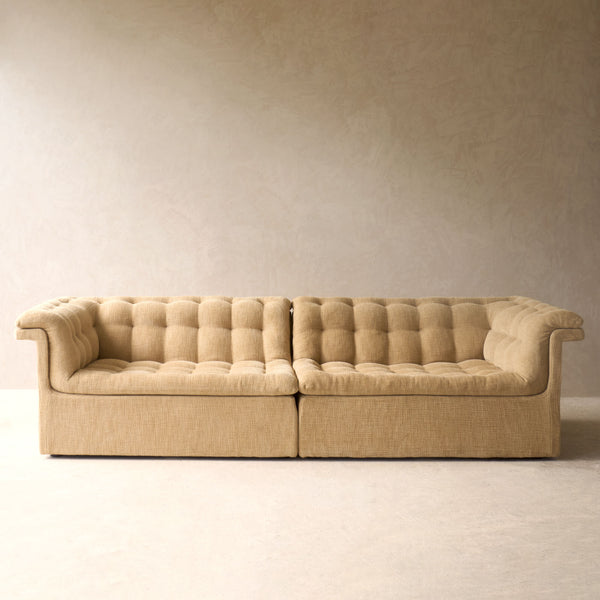 Furrow Modular Fabric Sofa | Toffee (266cm)