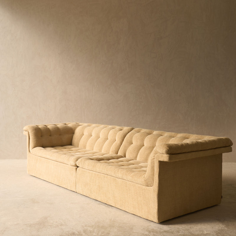 Furrow Modular Fabric Sofa | Toffee (266cm)