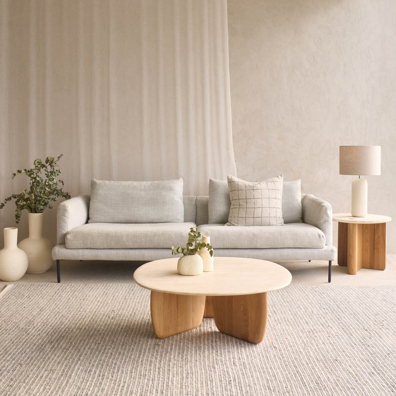 Opia Fabric Sofa | 3 Seater - Coast (224cm)