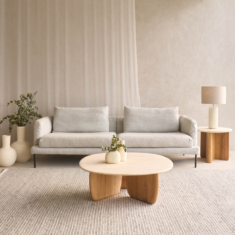 Opia Fabric Sofa | 3 Seater - Coast (224cm)