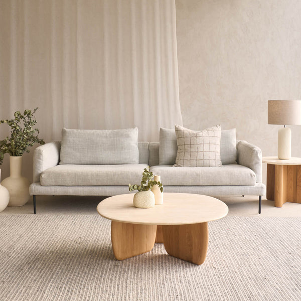 Opia Fabric Sofa | 3 Seater - Coast (224cm)