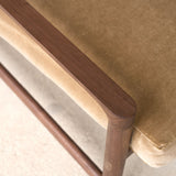 Troubadour Fabric Armchair | Walnut Frame - Lion