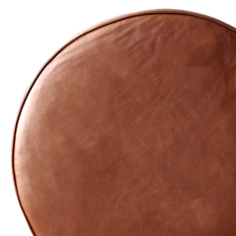 Fable Leather Ottoman | Saddle (70cm)