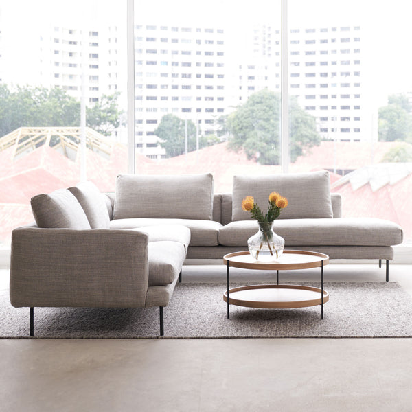 Natadora opia L shape fabric sofa in storm - Originals  Furniture Singapore