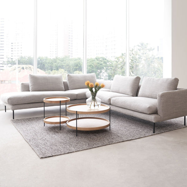 Natadora opia L shape fabric sofa in storm - Originals  Furniture Singapore