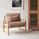Troubadour Leather Armchair | Oak Frame - Desert