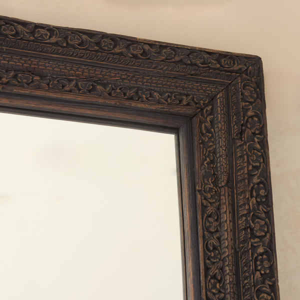 Vintage Carved Mirror Frame | Rustic Espresso - Originals Furniture