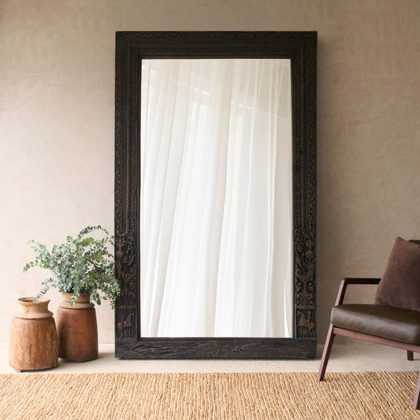 Vintage Carved Mirror Frame | Rustic Espresso - Originals Furniture