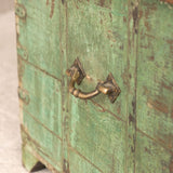 Vintage Indian Chest with Brass Motifs | Green - Originals Furniture